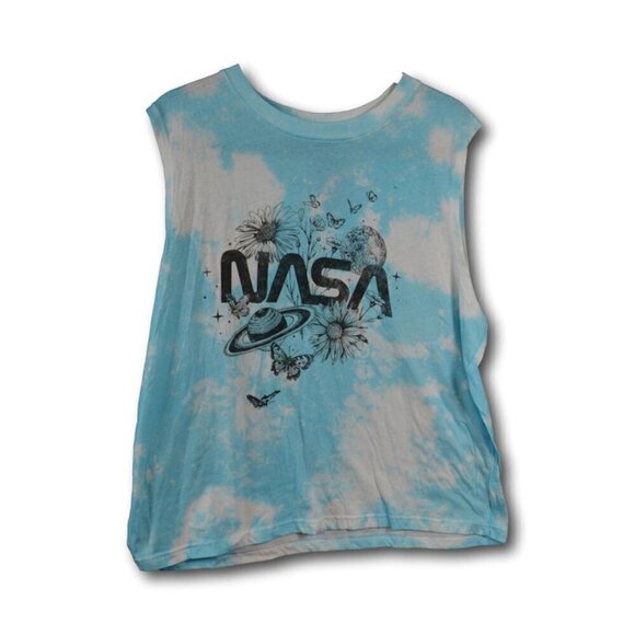 Fifth Sun Tie-Dye NASA Light Aqua Blue Tank Top Size: XXL NWT - Picture 2 of 3
